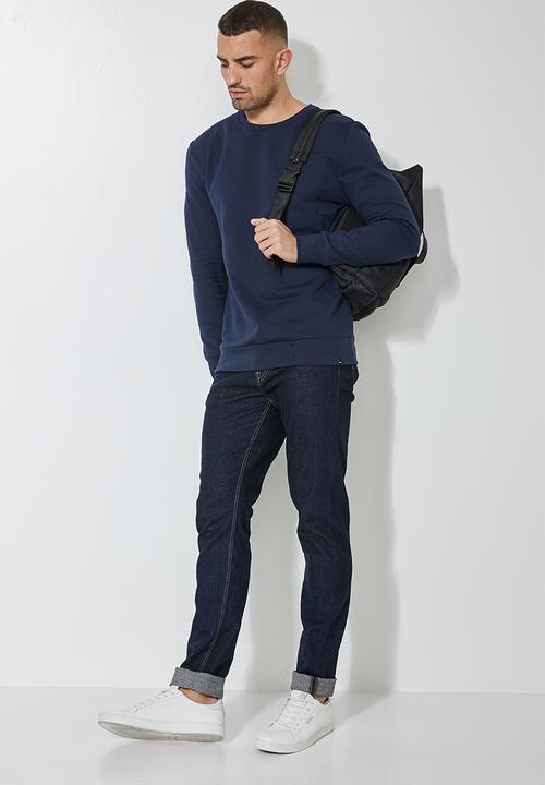 Superbalist - Brewer crew neck sweat - navy