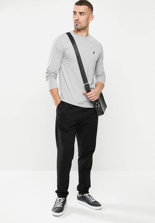 POLO - Paul long sleeve crew neck tee - grey 