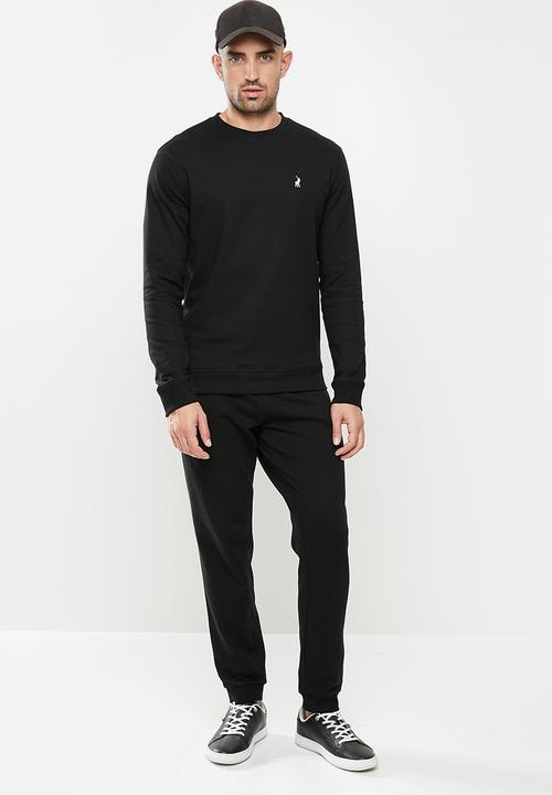 POLO - Aakil crew neck sweat - black