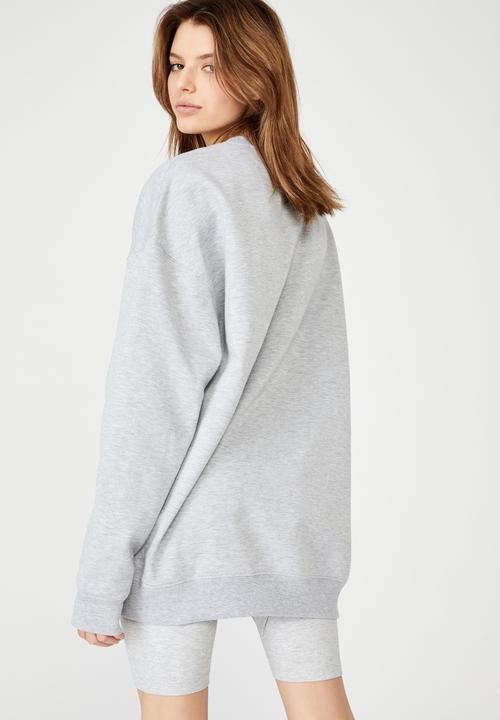 Factorie - Oversized crew neck sweater - grey