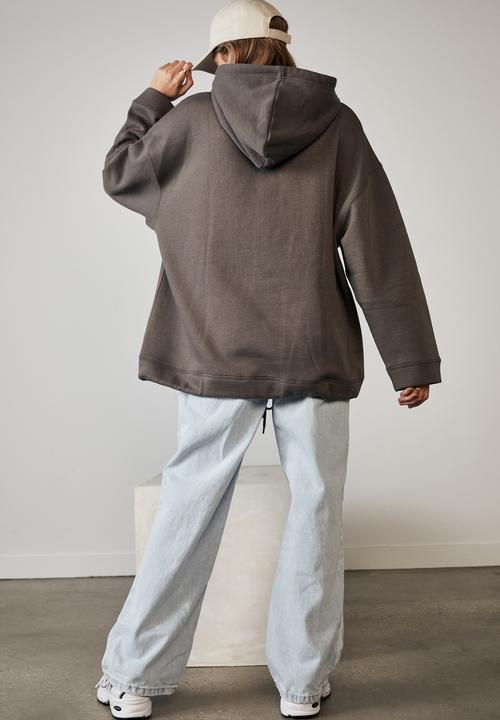 Factorie - Super oversized hoodie - charcoal 