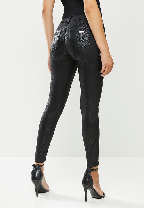 SISSY BOY - Vamp it up axel black snake skinny - black