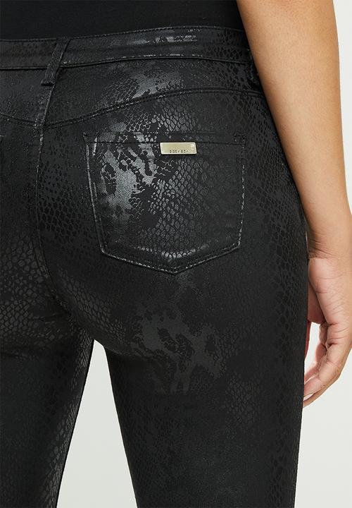 SISSY BOY - Vamp it up axel black snake skinny - black