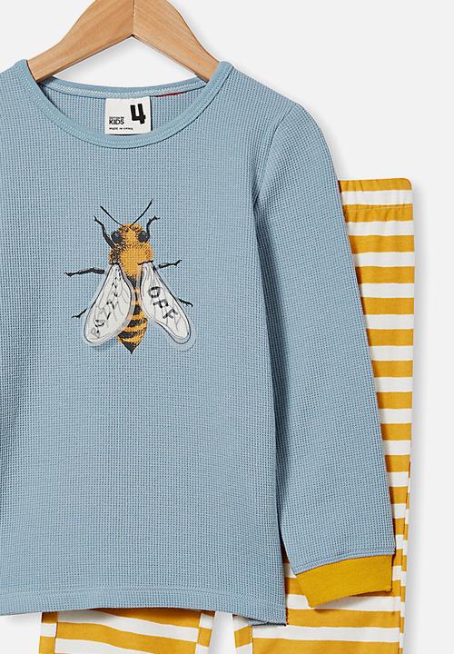 Cotton On - Noah long sleeve pyjama set - blue & yellow 