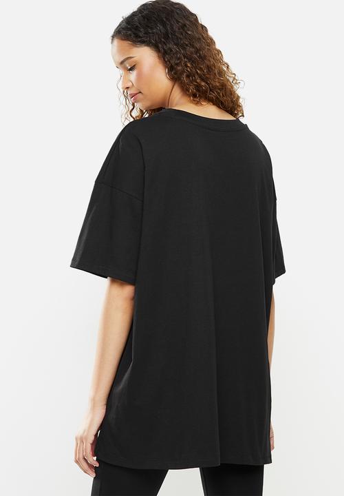 Cotton On - Oversized graphic T-shirt dress - black