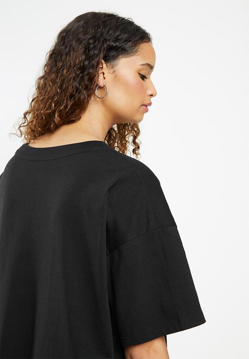 Cotton On - Oversized graphic T-shirt dress - black
