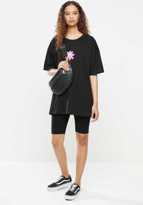 Cotton On - Oversized graphic T-shirt dress - black