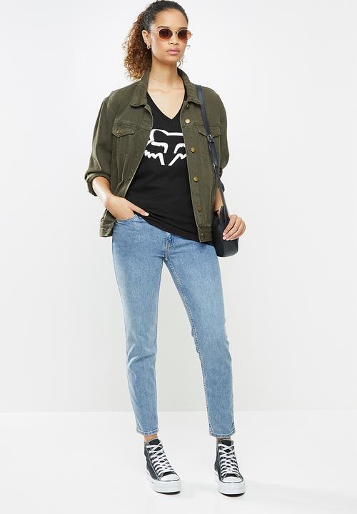 Fox - Apex head v-neck - black