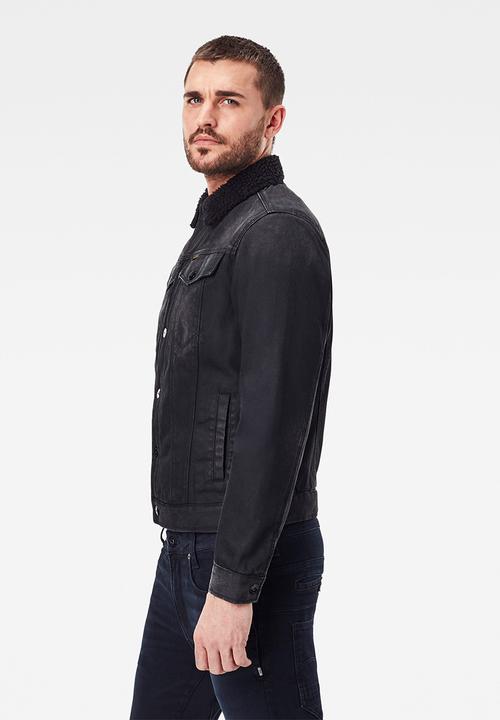 G-STAR - 3301 slim sherpa jacket - jet black