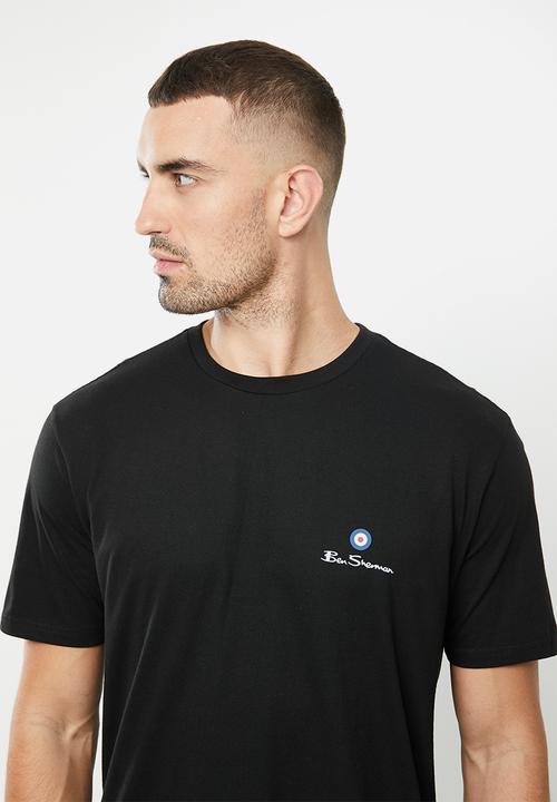 Ben Sherman - Round neck flag logo tee - black