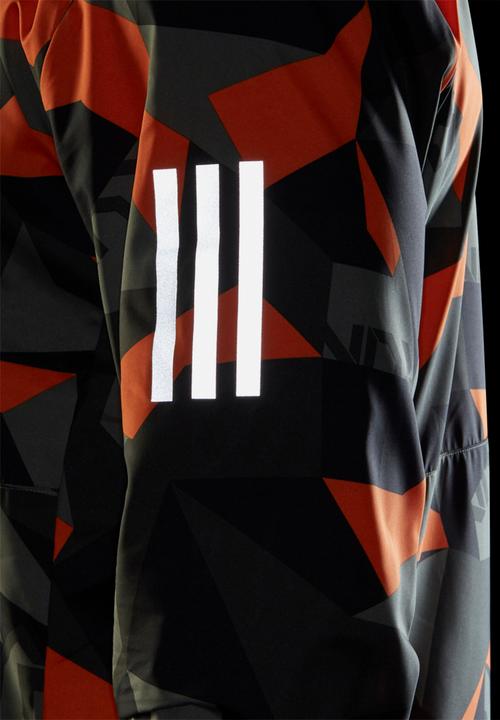 adidas Performance - Own the run jacket  - legacy green/app signal orange/black