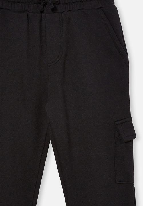 Cotton On - Cargo trackpant - black