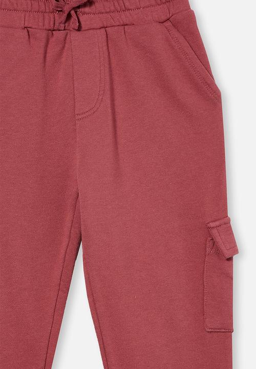 Cotton On - Cargo trackpant - red