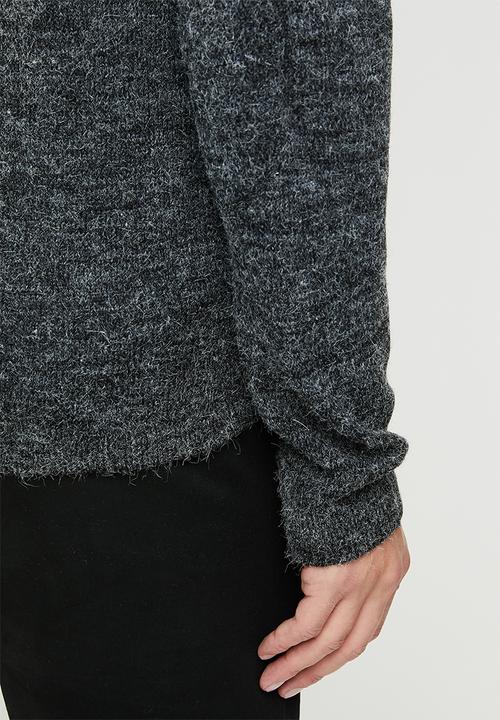 Brave Soul - Oskar knitwear - jet black