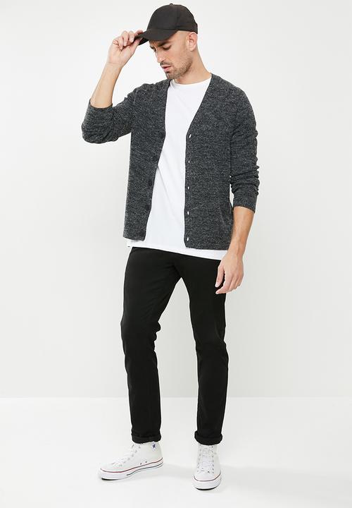 Brave Soul - Oskar knitwear - jet black