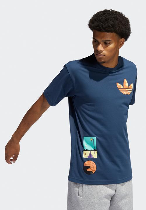 adidas Originals - Surreal summer graphic tee - crew navy
