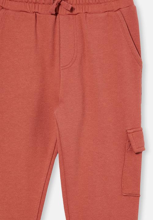Cotton On - Cargo trackpant - rust 