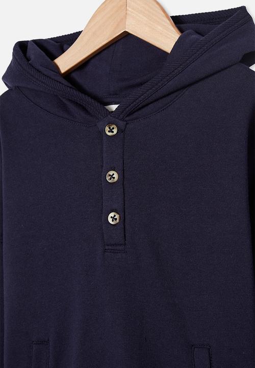 Cotton On - Henley hoodie - navy