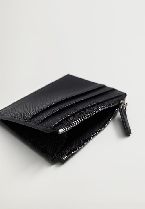 MANGO - Card holder zip - black