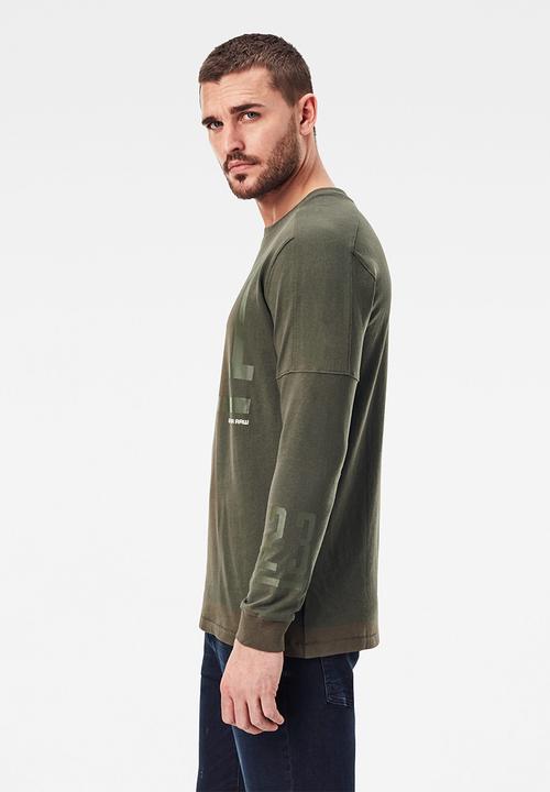 G-STAR - Numbers graphic r l\s tee - combat