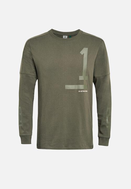 G-STAR - Numbers graphic r l\s tee - combat