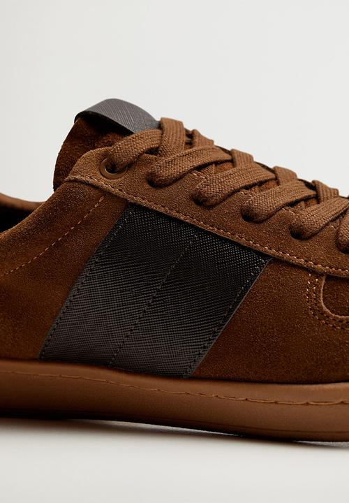 MANGO - Putxet leather sneaker - brown