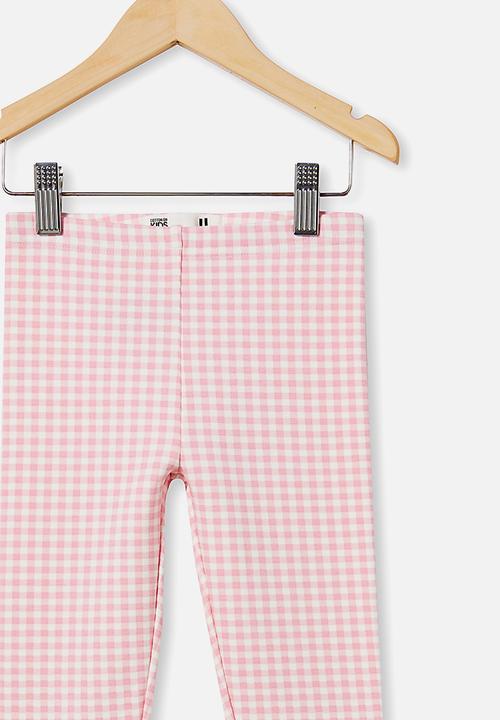Cotton On - Fleece legging - marshmallow gingham