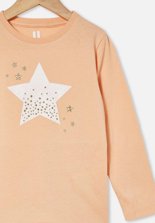 Cotton On - Penelope long sleeve tee - peach