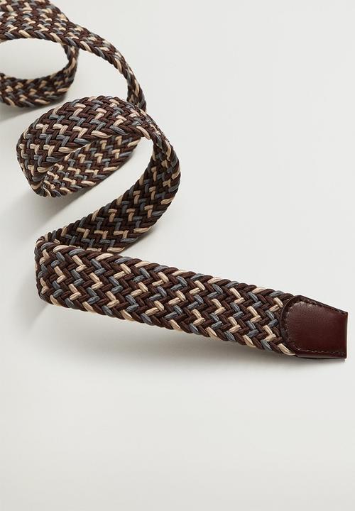 MANGO - Belt colors - brown
