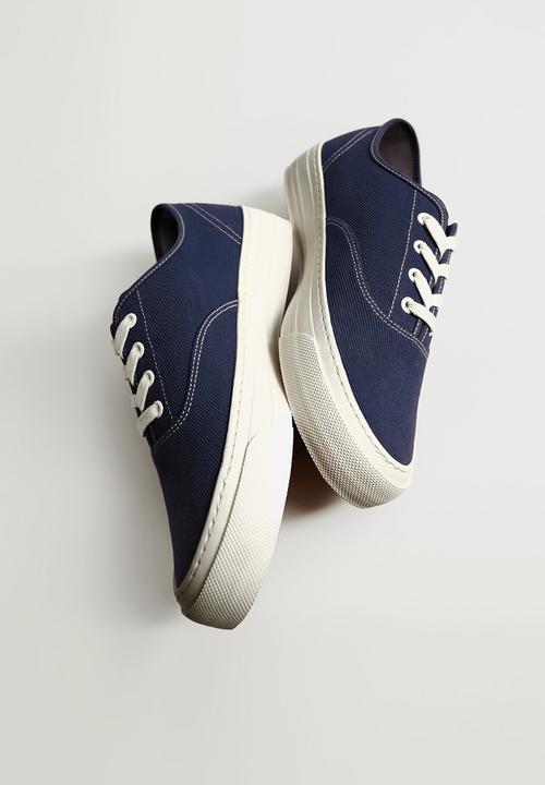 MANGO - Fabric sneaker - medium blue