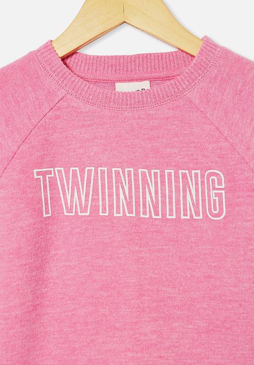 Cotton On - Super soft mila crew - pink gerbera marle
