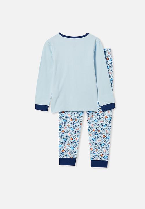 Cotton On - Orlando long sleeve pyjama set licensed - light blue