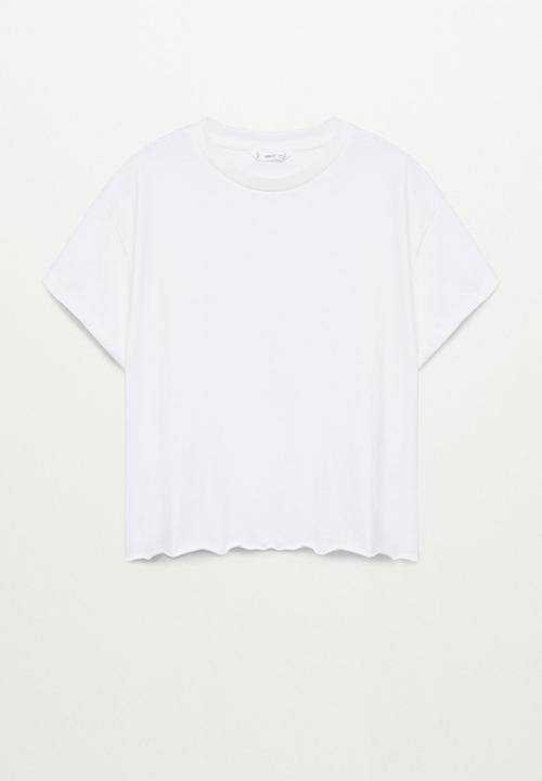MANGO - Roll tee - white 