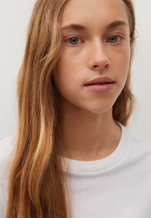 MANGO - Roll tee - white 