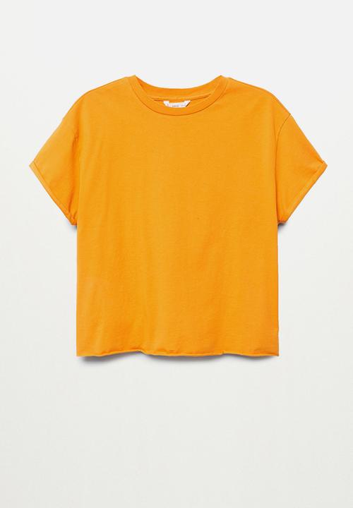 MANGO - Roll tee - medium yellow