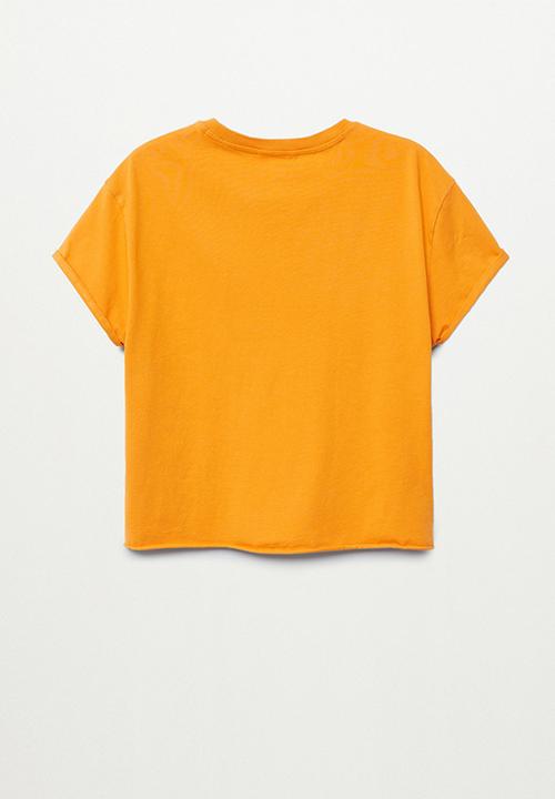 MANGO - Roll tee - medium yellow
