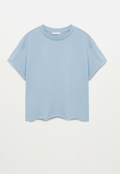 MANGO - Roll tee - medium blue