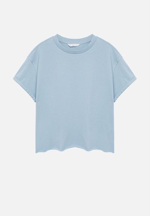 MANGO - Roll tee - medium blue