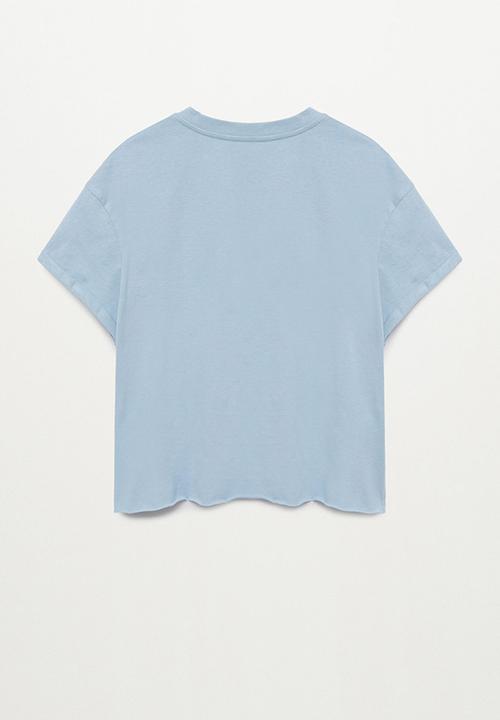 MANGO - Roll tee - medium blue