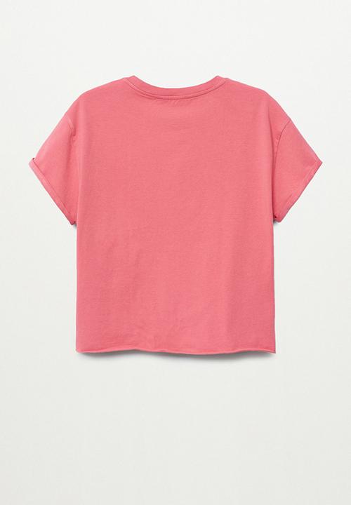 MANGO - Roll tee - pink