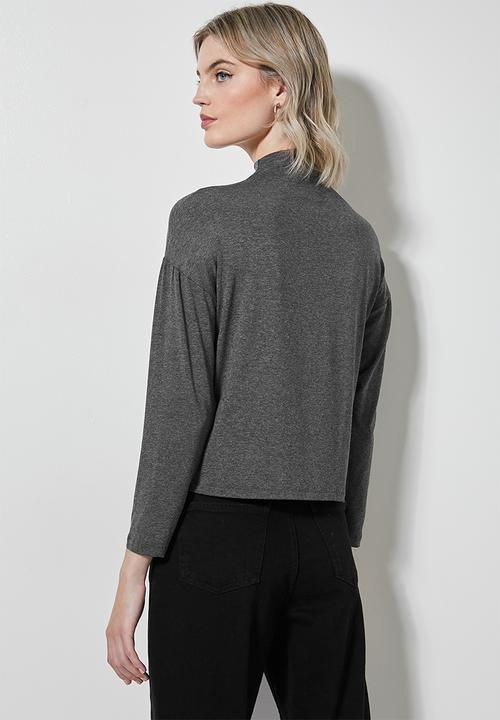 Superbalist - Grown on neck easy fit tee - charcoal