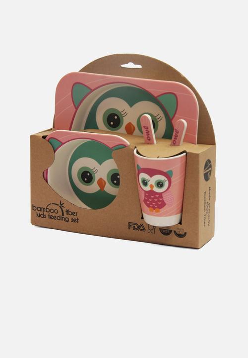 Calasca - Kids 5pcs bamboo dinning set - big owl