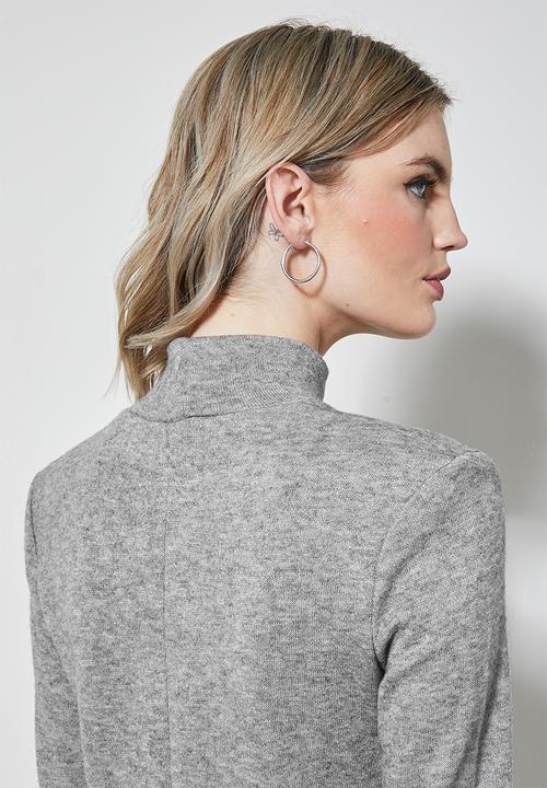 Superbalist - Soft touch shoulder pad dress - grey