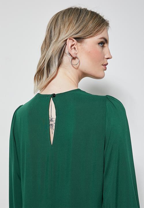 Superbalist - Long sleeve tiered dress - green