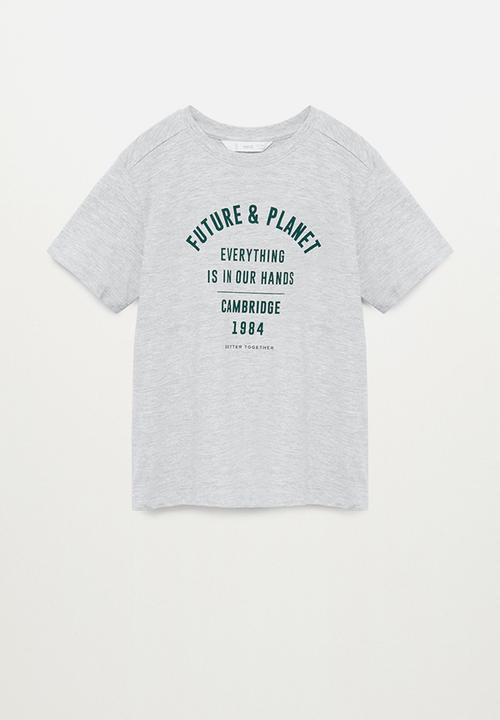 MANGO - Planet short sleeve tee - medium grey