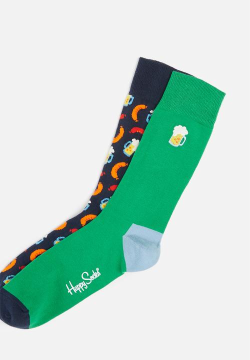 Happy Socks - 2-Pack beer socks gift set - multi