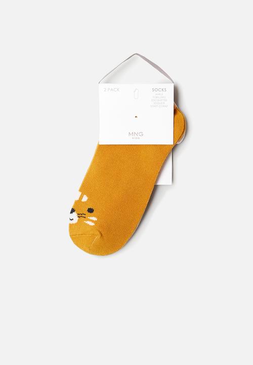 MANGO - Jungle 2 pack socks - medium yellow