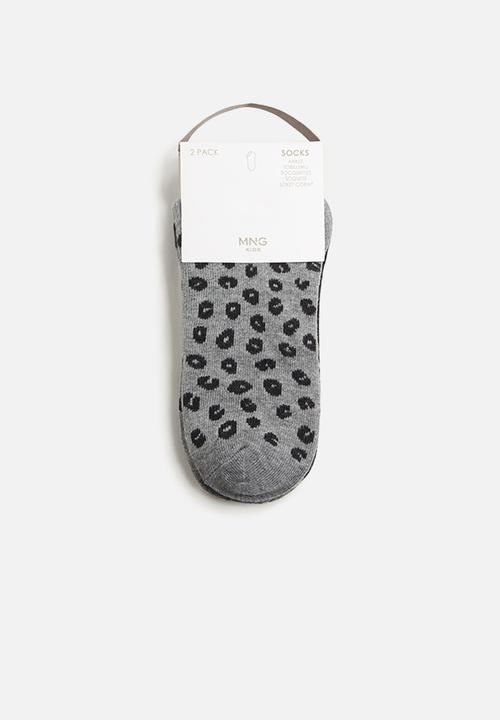 MANGO - Cora socks - black & grey 