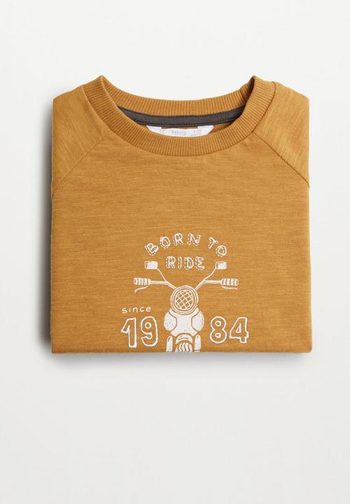 MANGO - Moto long sleeve tee - mustard