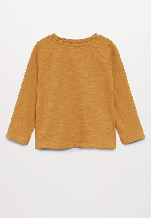 MANGO - Moto long sleeve tee - mustard